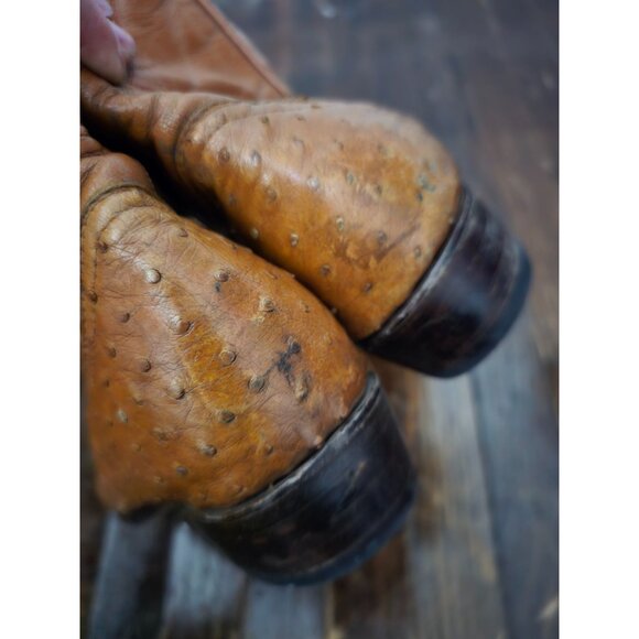 Vintage Botas Calibre Light Brown Cowboy Boots - Picture 15 of 16